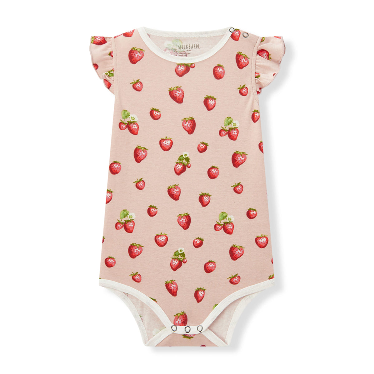 Strawberry Organic Cotton Ruffle One Piece