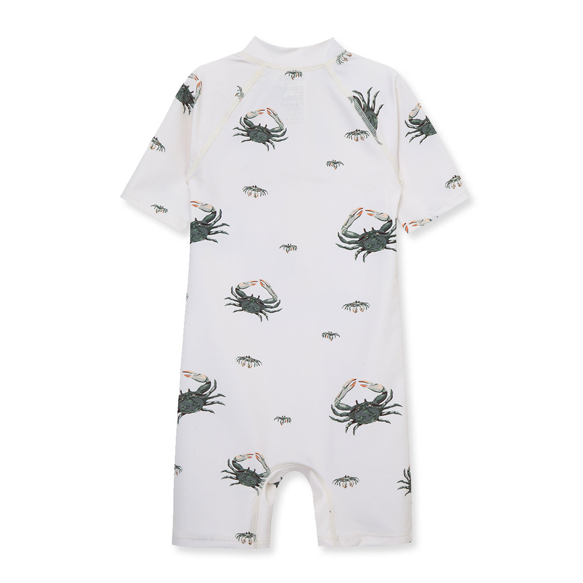 Coastal Crab Zipper Short Sleeve Shortall Swimsuit