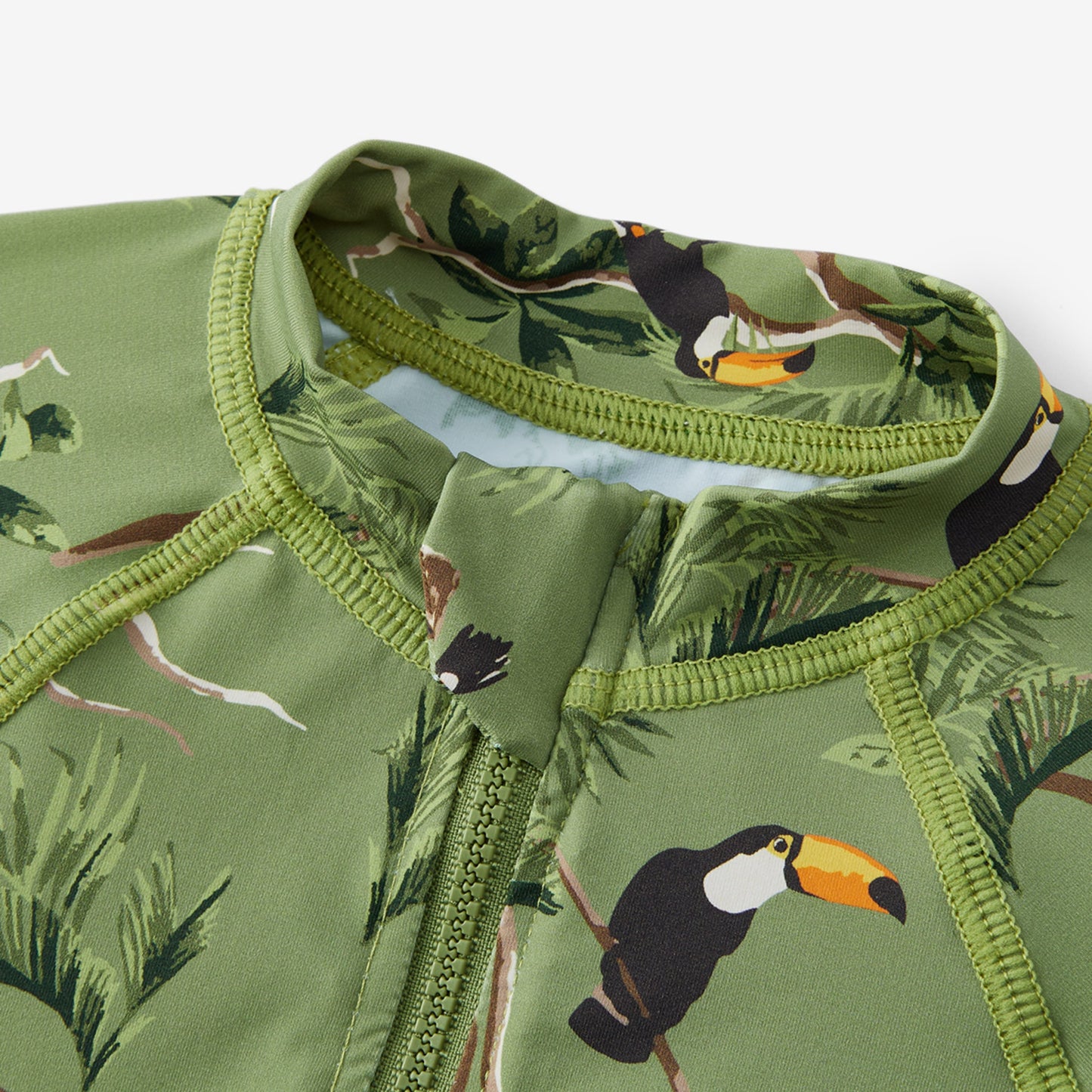 Toucan Zipper Shortall Swimsuit