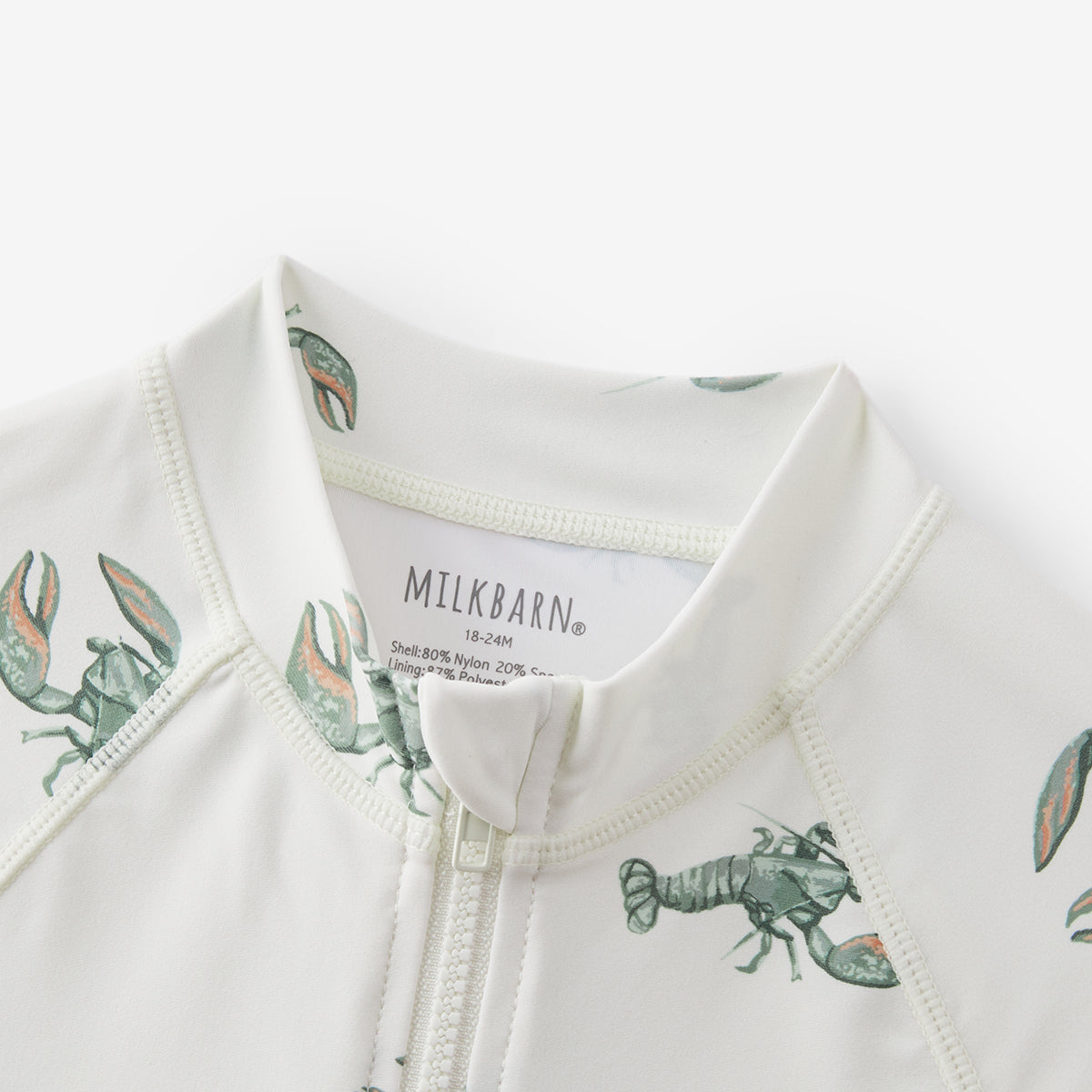 Mint Lobster Zipper Shortall Swimsuit