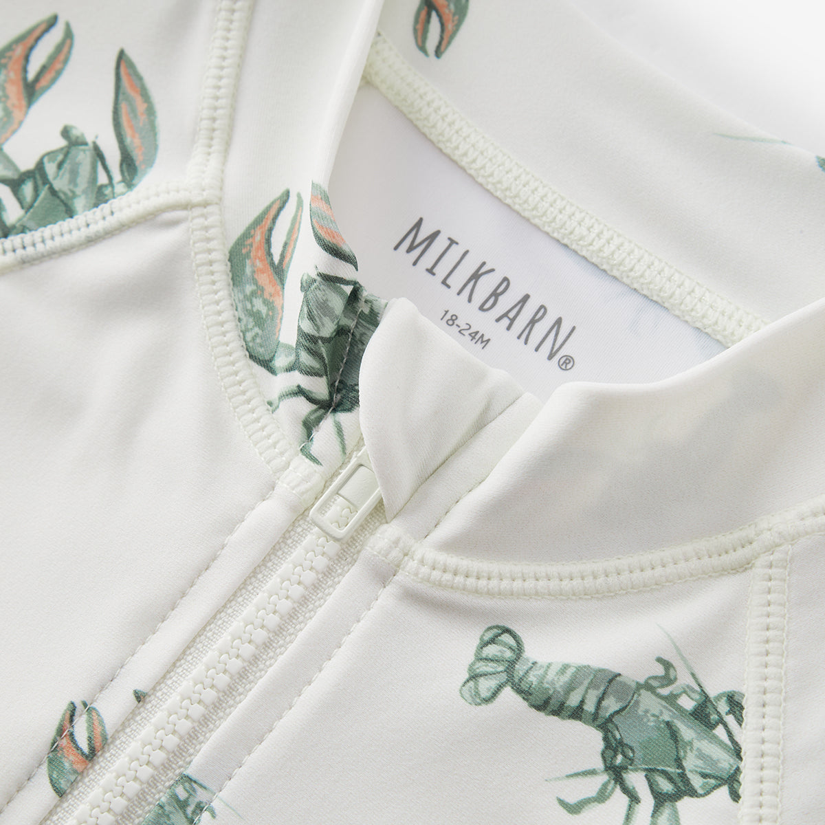 Mint Lobster Zipper Shortall Swimsuit