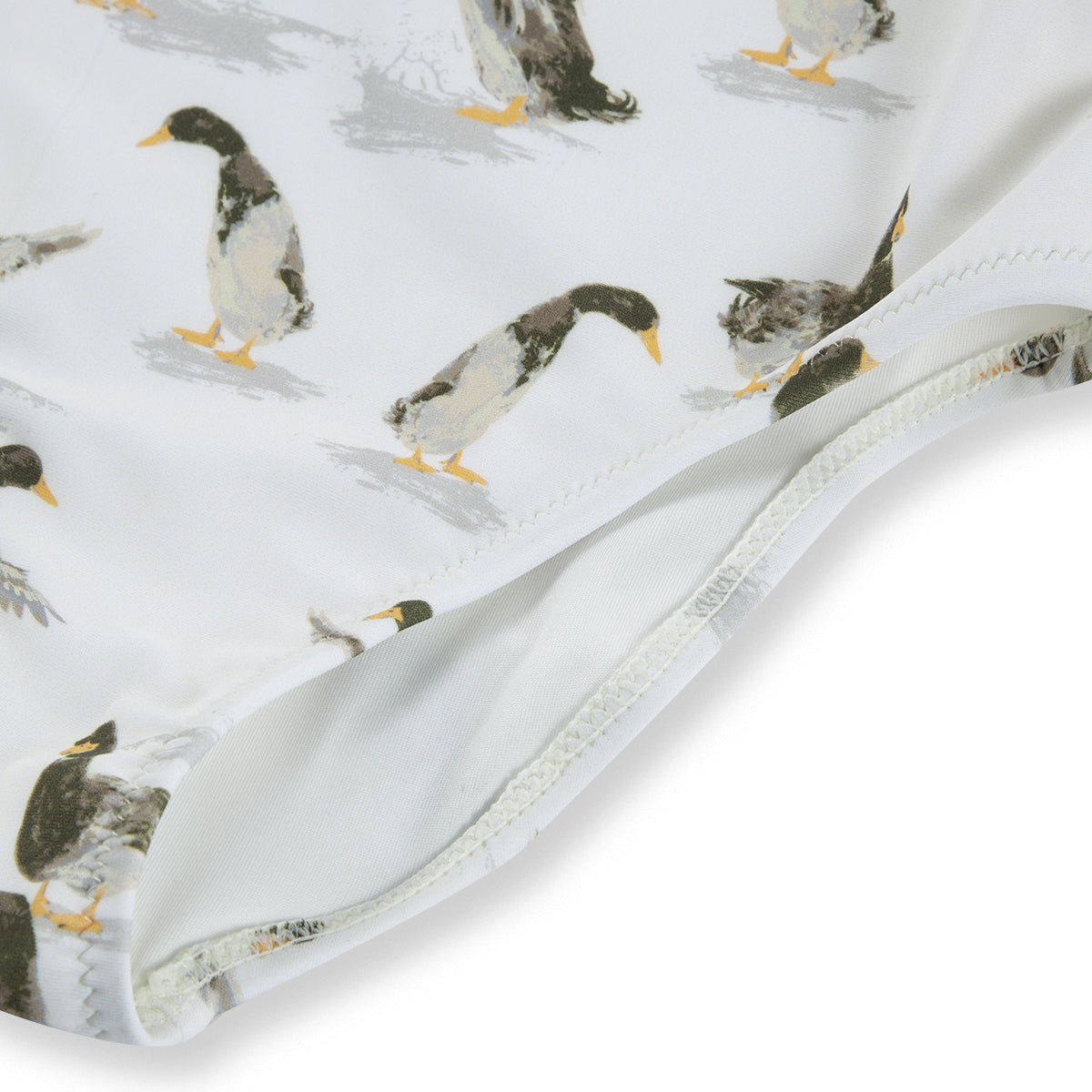 Duck Ruffle Square Neck Swimsuit