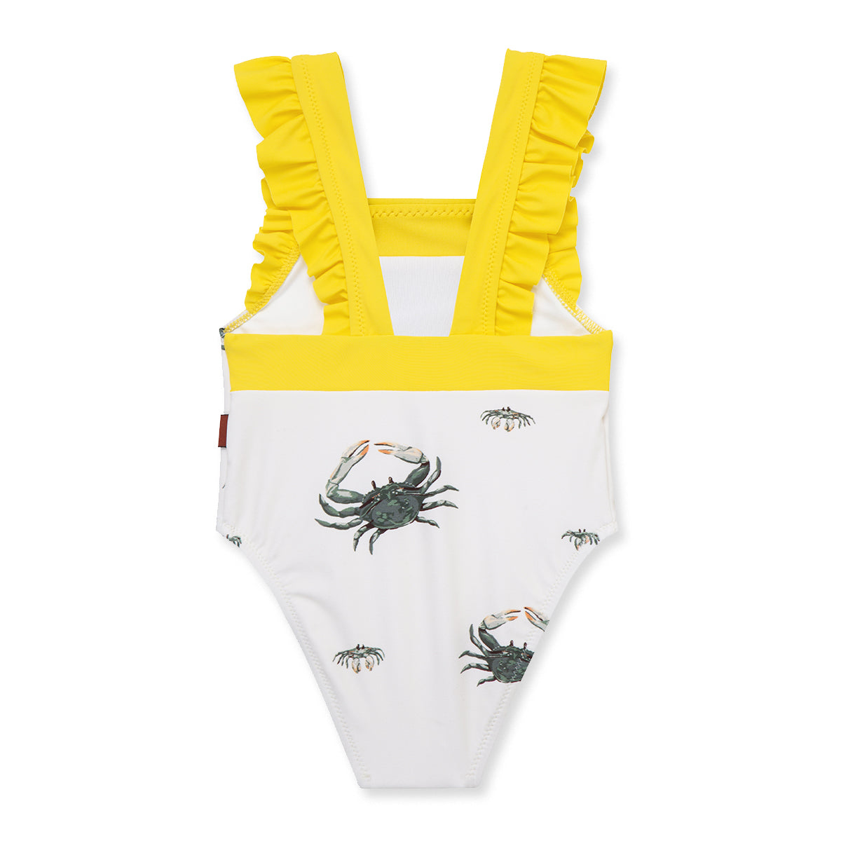 Coastal Crab Ruffle Square Neck Swimsuit