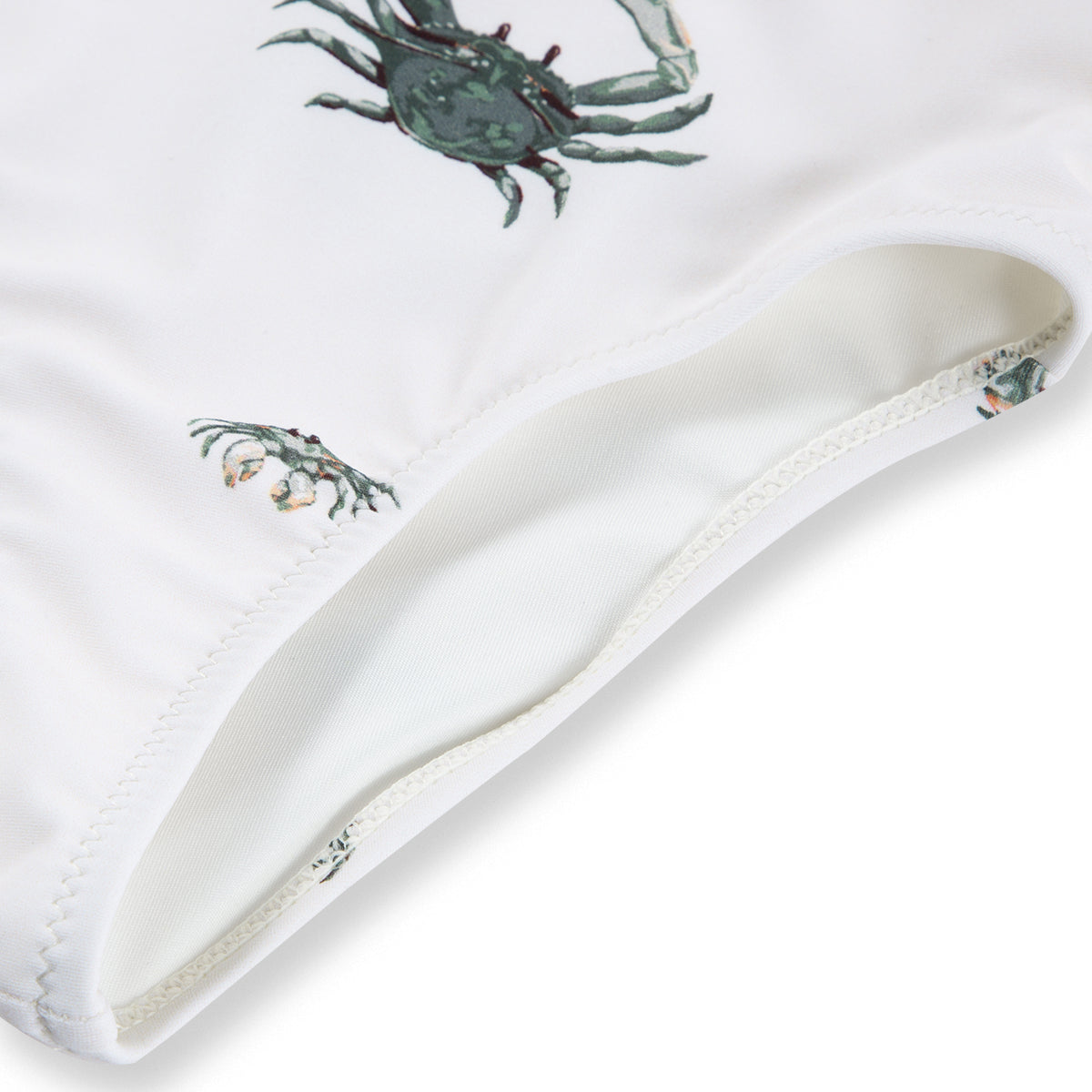 Coastal Crab Ruffle Square Neck Swimsuit