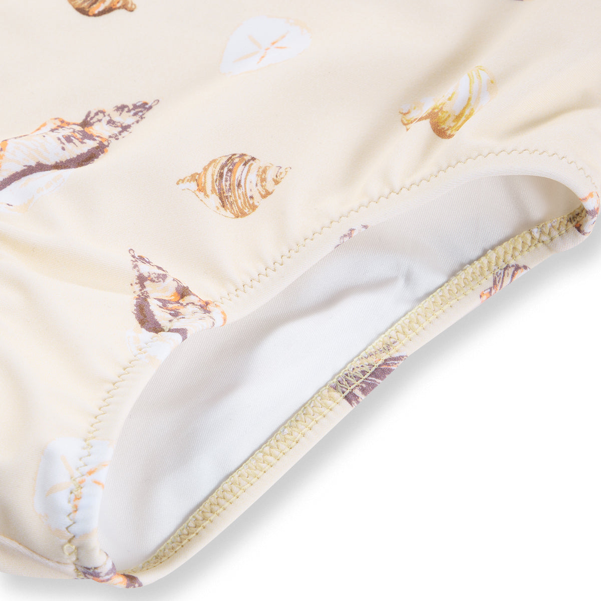 Seashells Ruffle Square Neck Swimsuit