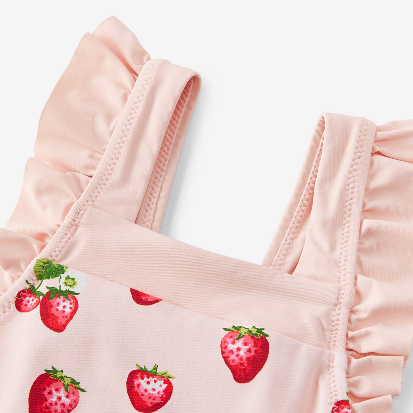 Strawberry Ruffle Square Neck Swimsuit