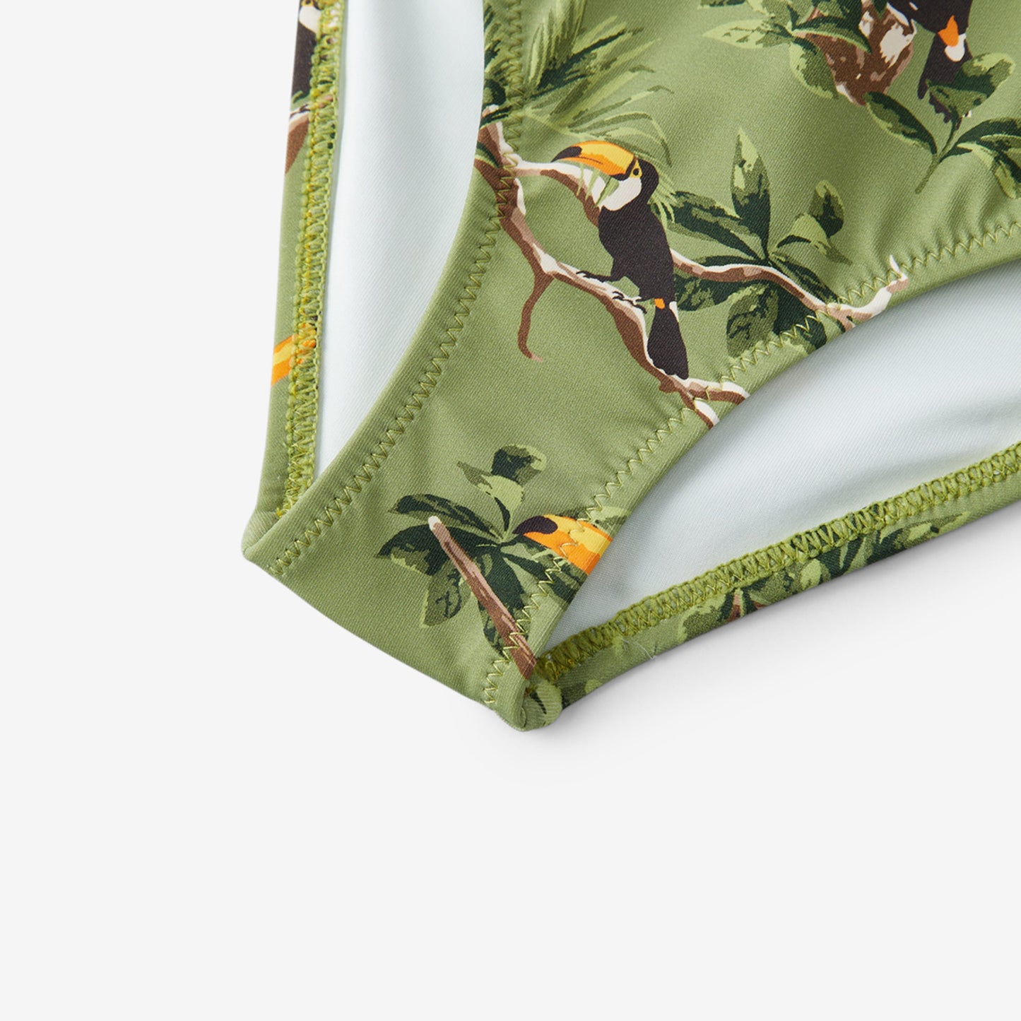 Toucan Ruffle Square Neck Swimsuit