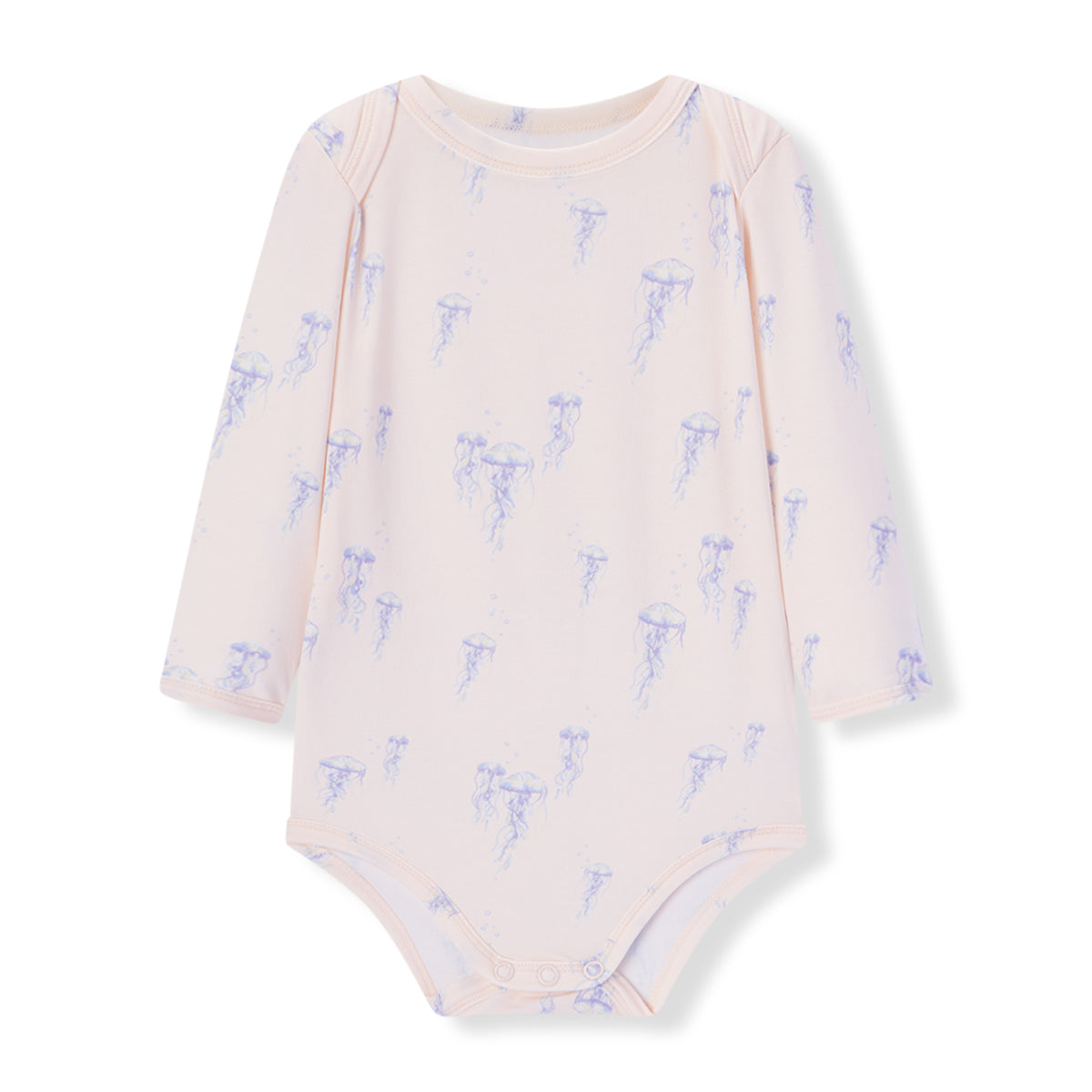 Sunset Jellyfish Cotton Stretch Long Sleeve One Piece