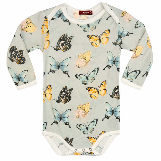 Butterfly Bamboo Long Sleeve One Piece