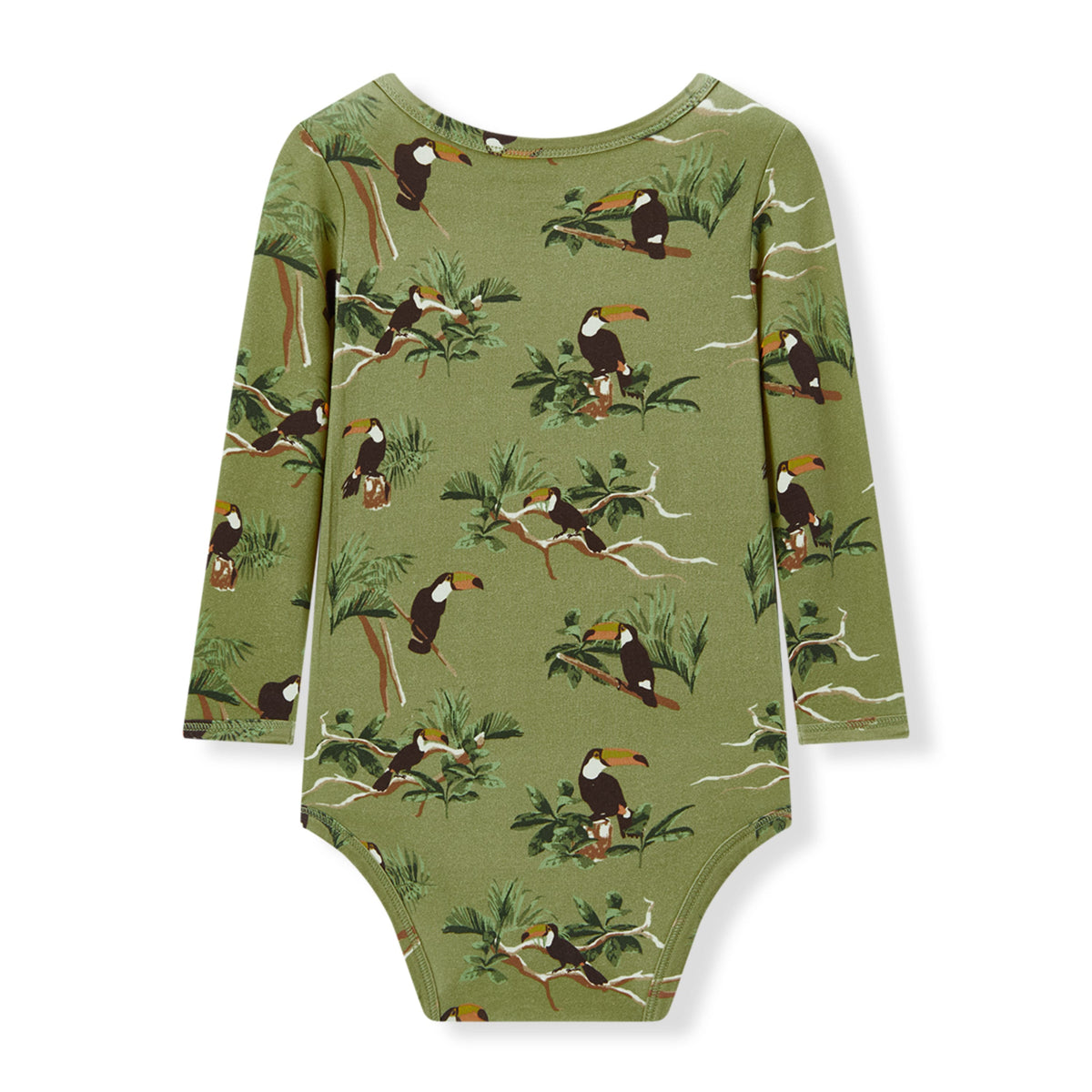 Toucan Cotton Stretch Long Sleeve One Piece
