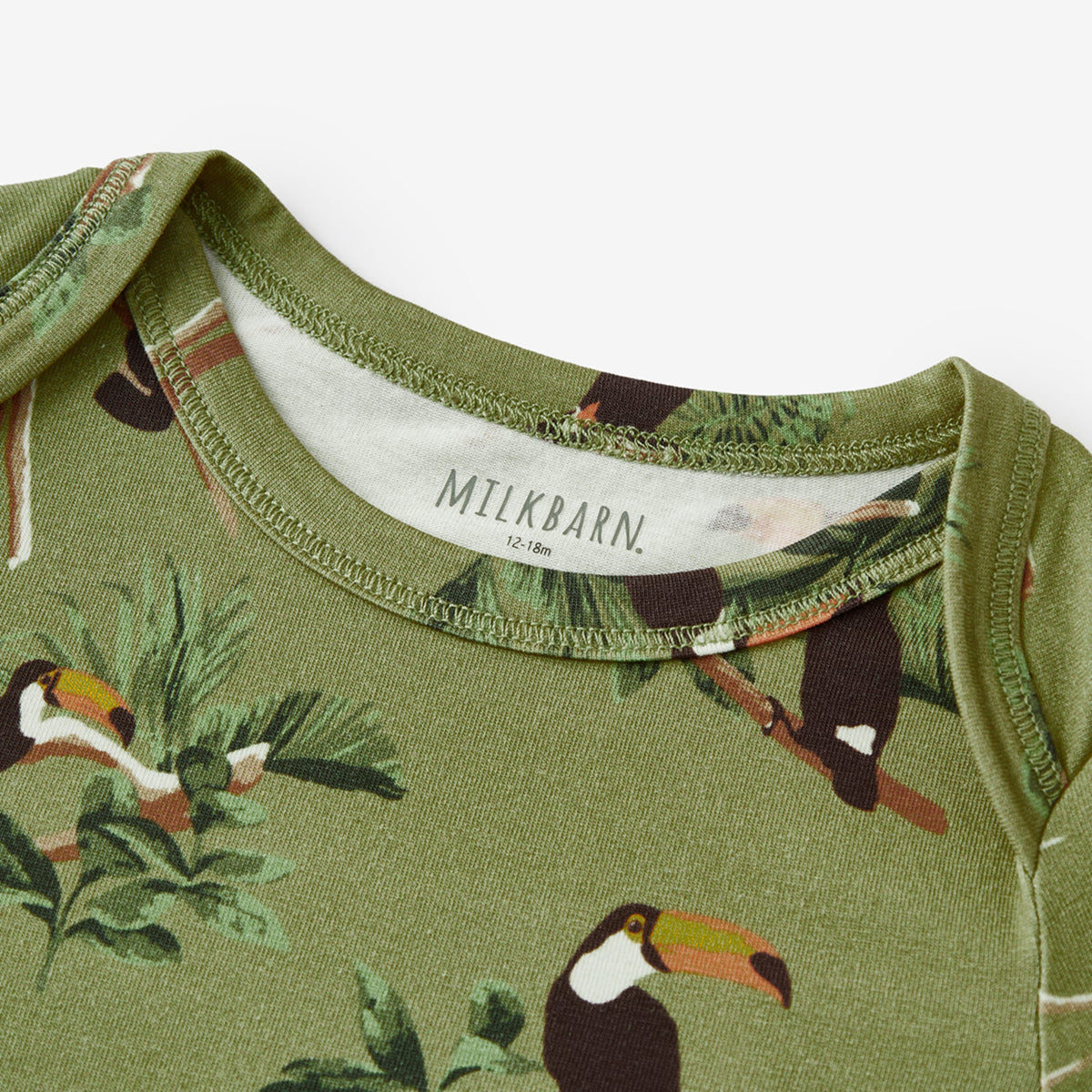 Toucan Cotton Stretch Long Sleeve One Piece