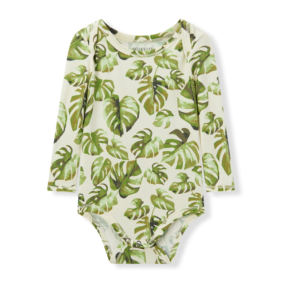 Island Leaf Cotton Stretch Long Sleeve One Piece