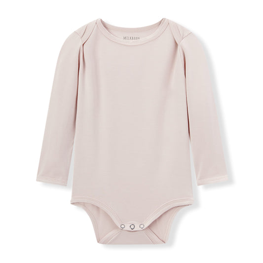 Sepia Rose Luxe Solid Long Sleeve One Piece
