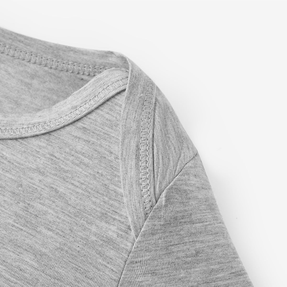 Grey Melange Luxe Solid Long Sleeve One Piece