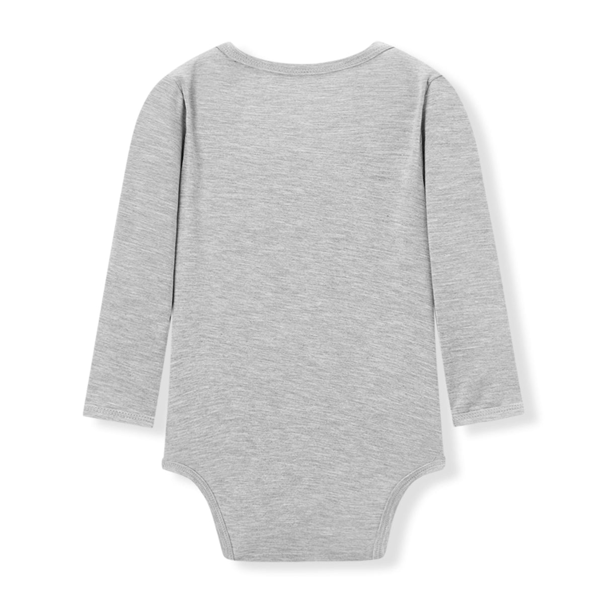 Grey Melange Luxe Solid Long Sleeve One Piece
