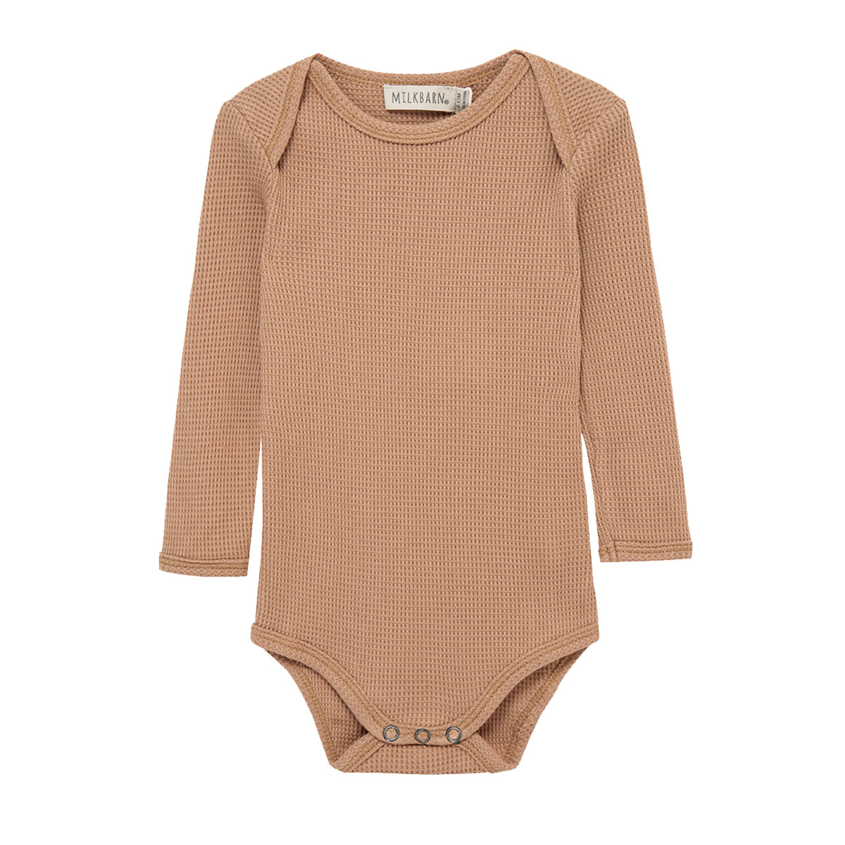 Tawny Rose Waffle Long Sleeve One Piece