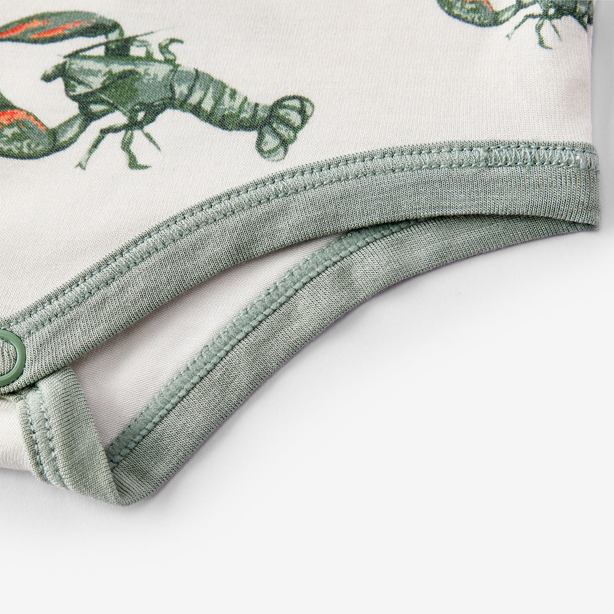 Mint Lobster Luxe Stretch Long Sleeve One Piece