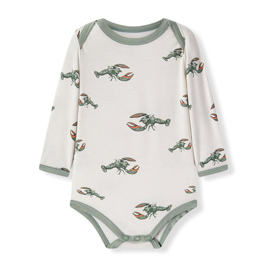 Mint Lobster Luxe Stretch Long Sleeve One Piece