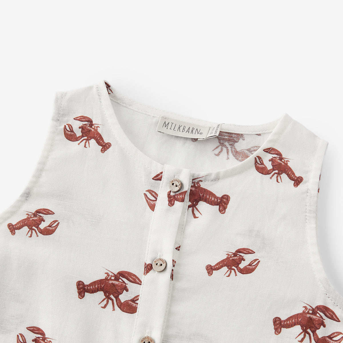 Cream Lobster Tank Top Shortall