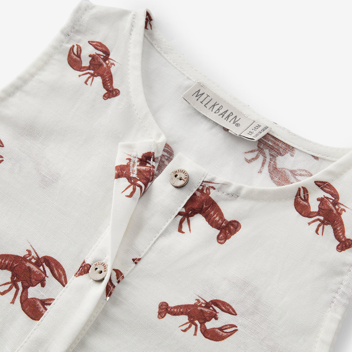 Cream Lobster Tank Top Shortall