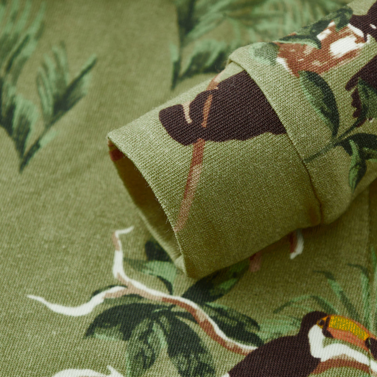 Toucan Cotton Stretch Zipper Pajama