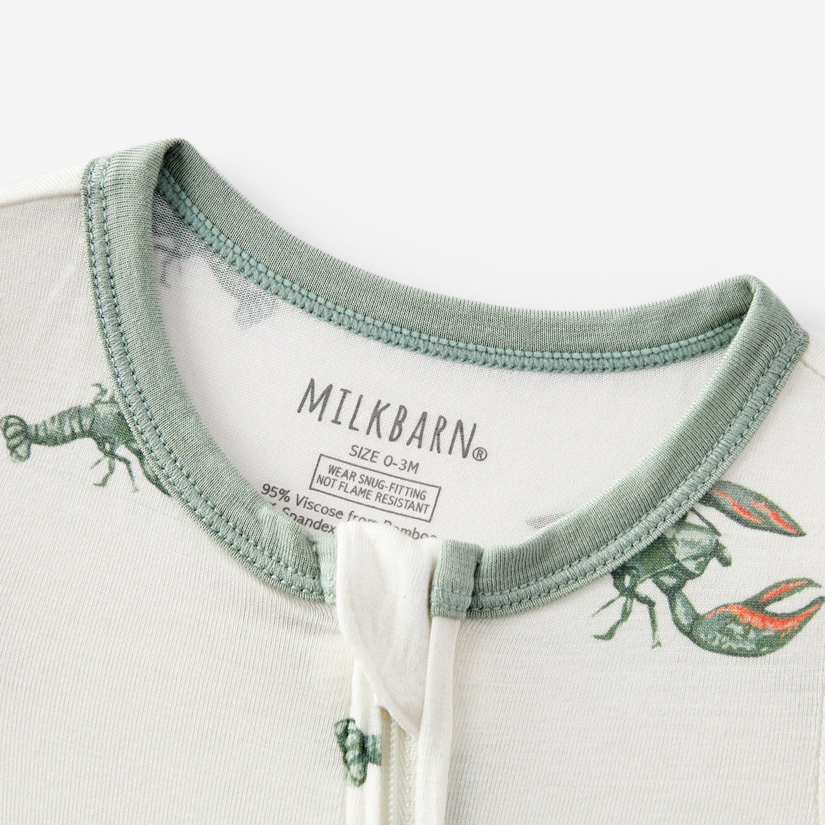 Mint Lobster Luxe Stretch Zipper Pajama