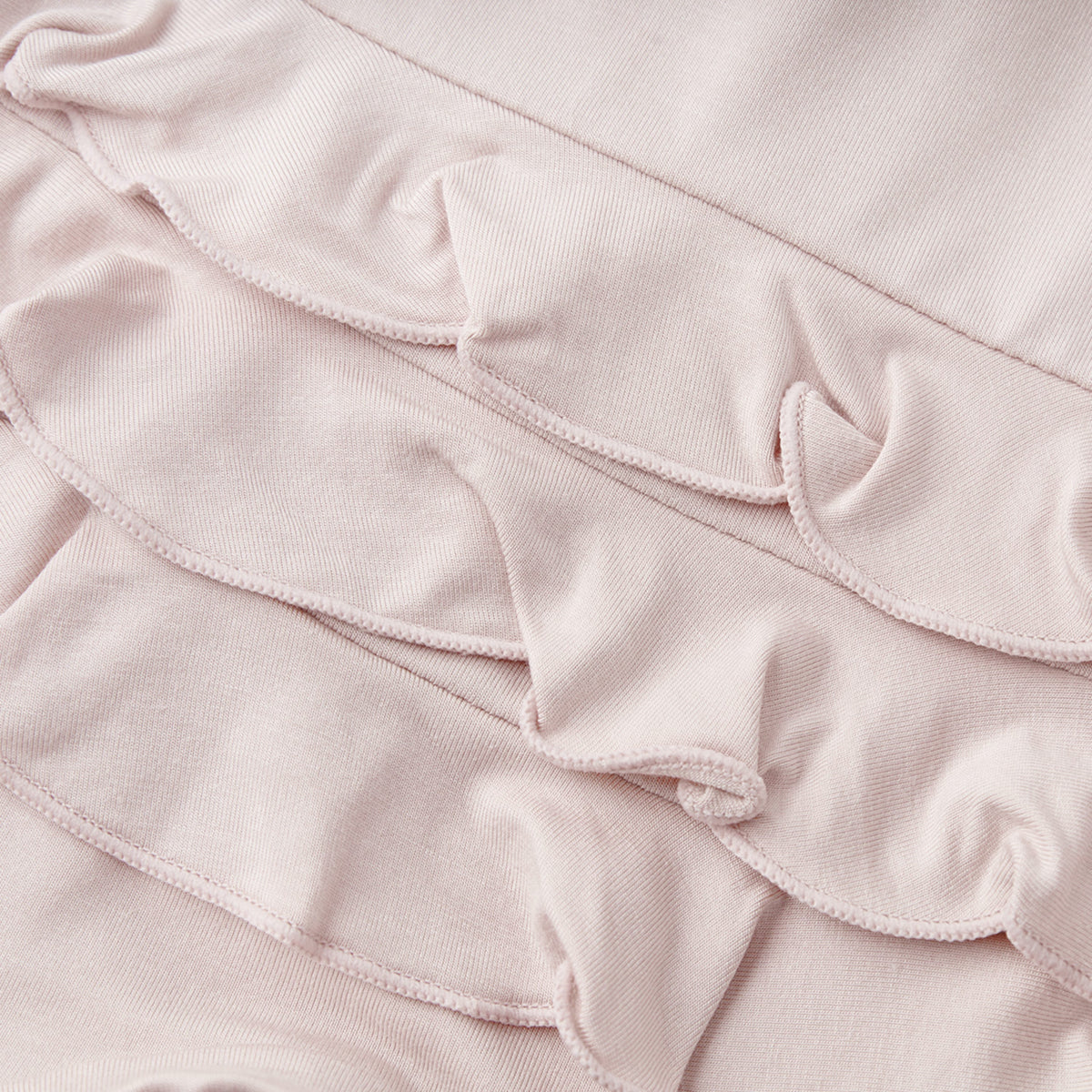 Sepia Rose Luxe Solid Ruffle Footed Romper