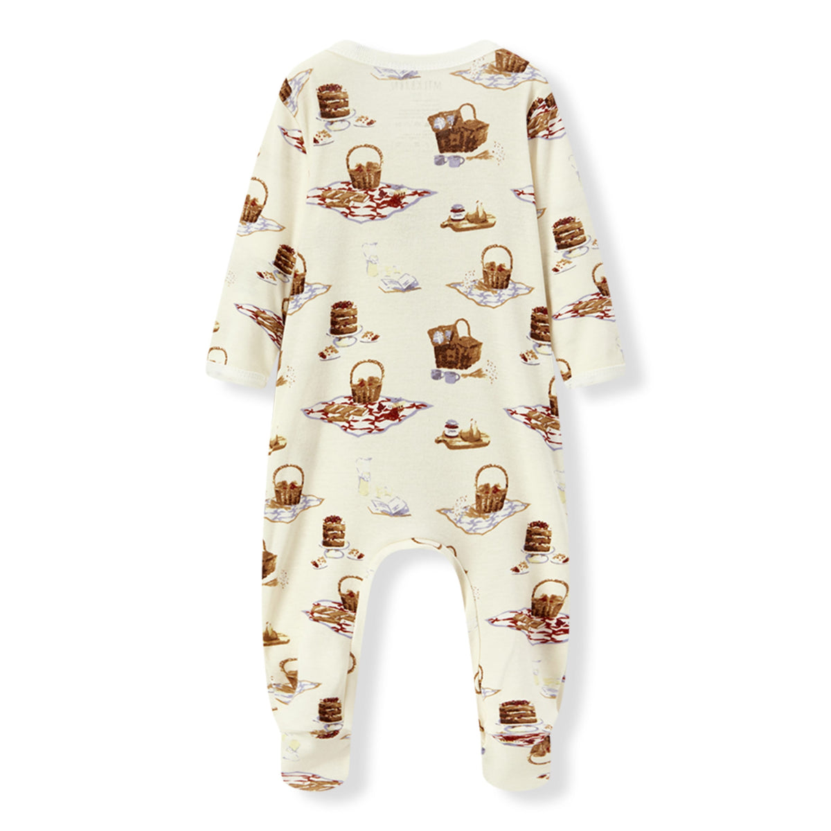 Picnic Organic Cotton Zipper Footed Romper