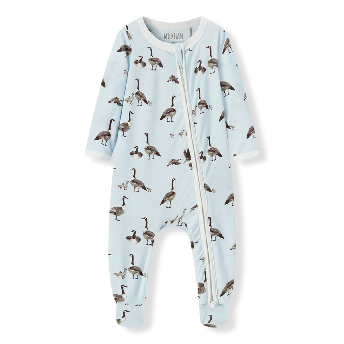 Goose Luxe Stretch Zipper Footed Romper