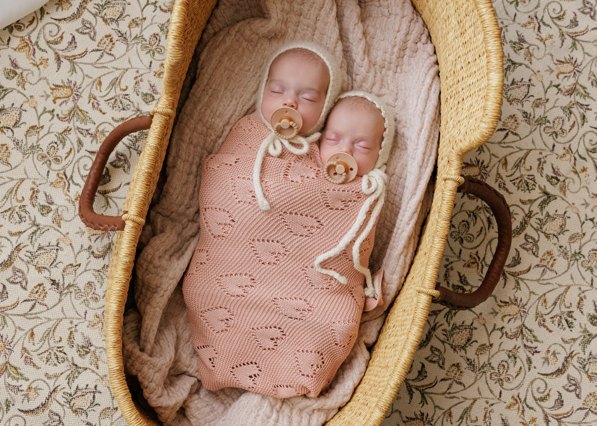 Heirloom Knit Heart Receiving Blanket for Boys and Girls - 100% Luxury Cotton Baby Blanket - Soft Warm Swaddle Receiving Blanket for Newborns Infants & Toddlers