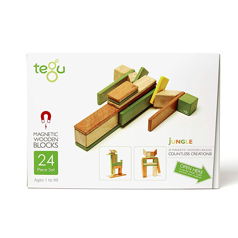 24-Piece Set, Magnetic Wooden Blocks, Tegu Classics