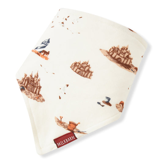 Sandcastle Organic Cotton Three-Layer Kerchief Bib