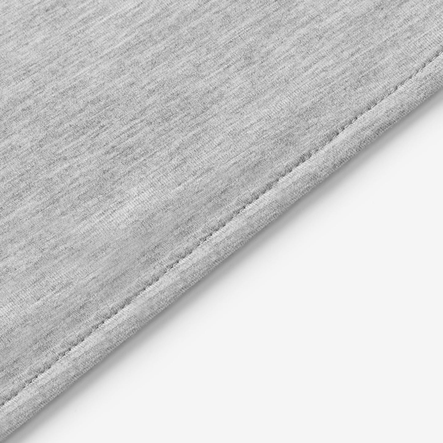 Grey Melange Luxe Solid Kerchief Bib