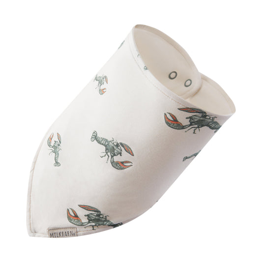 Mint Lobster Luxe Stretch Kerchief Bib
