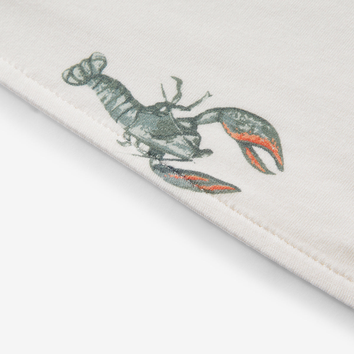 Mint Lobster Luxe Stretch Kerchief Bib