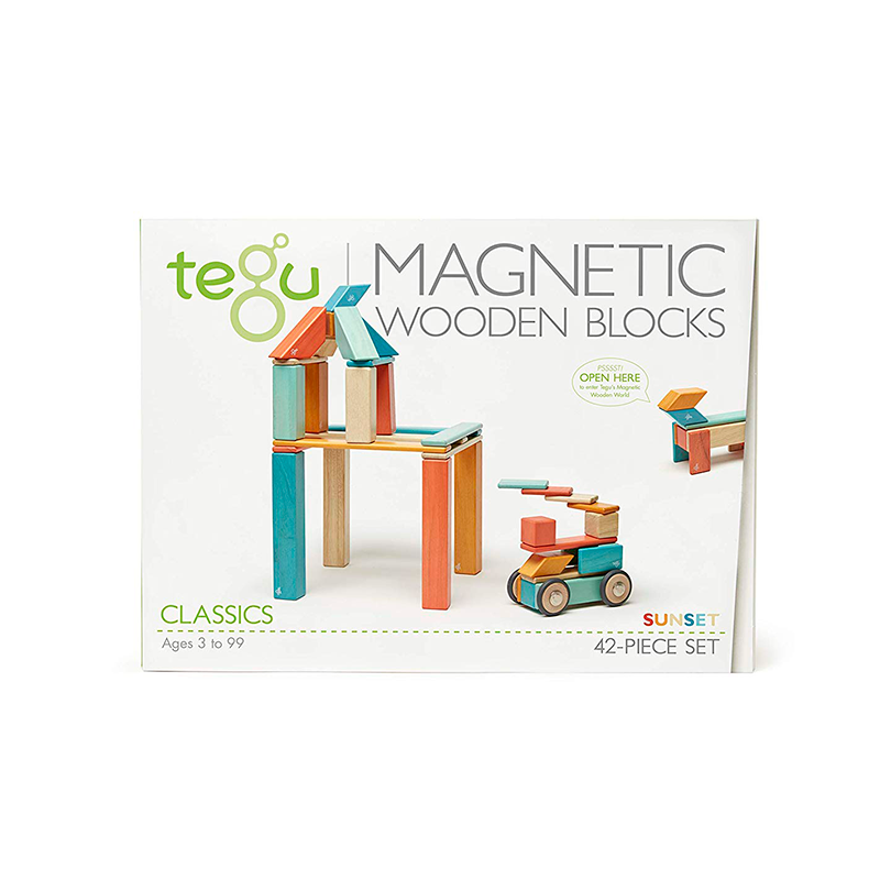 42-Piece Set, Magnetic Wooden Blocks, Tegu Classics