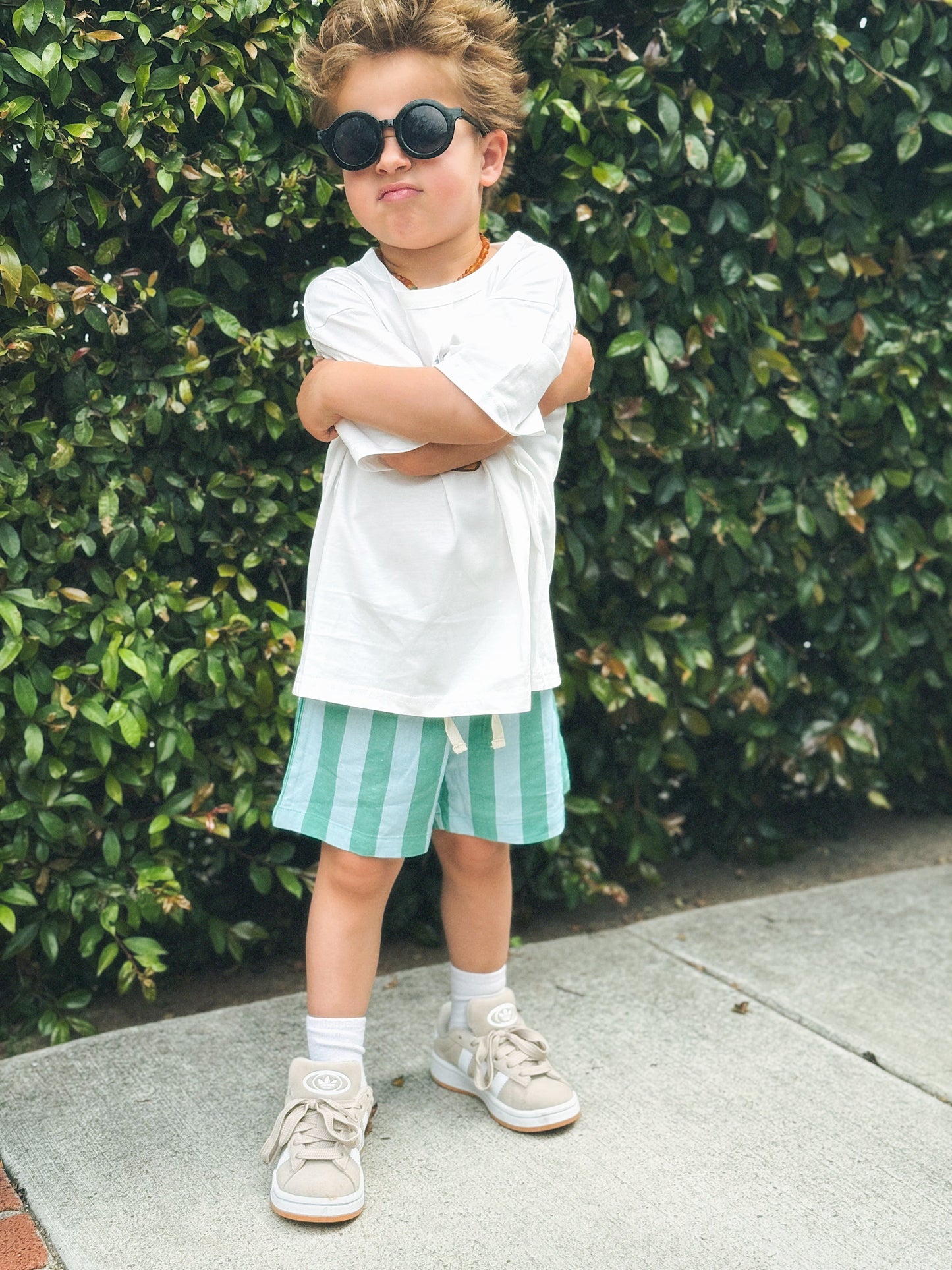 Linen Striped Shorts | Breeze Stripe