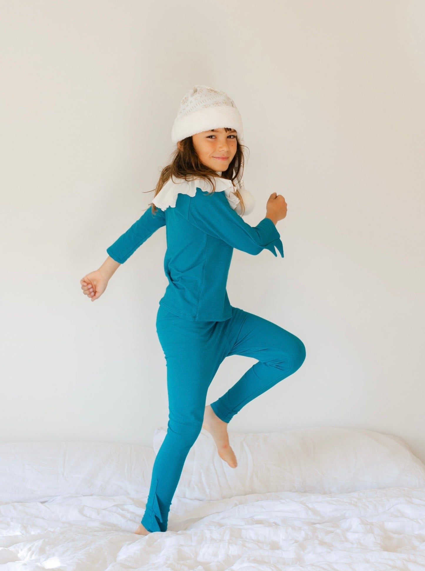Jade Holiday Elf Pajama Costume- Christmas Gift for Kids - Cozy Cotton Stocking Stuffer