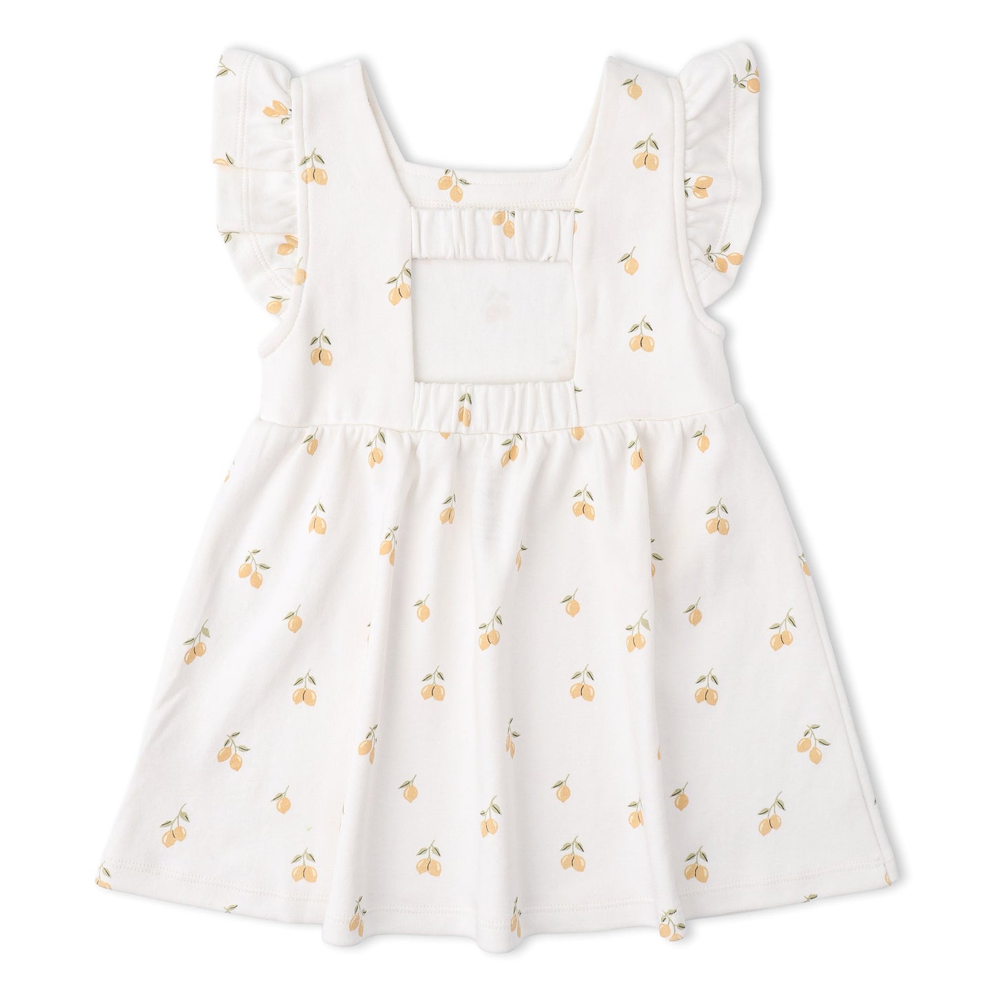Organic Cutout Back Dress - Lemons
