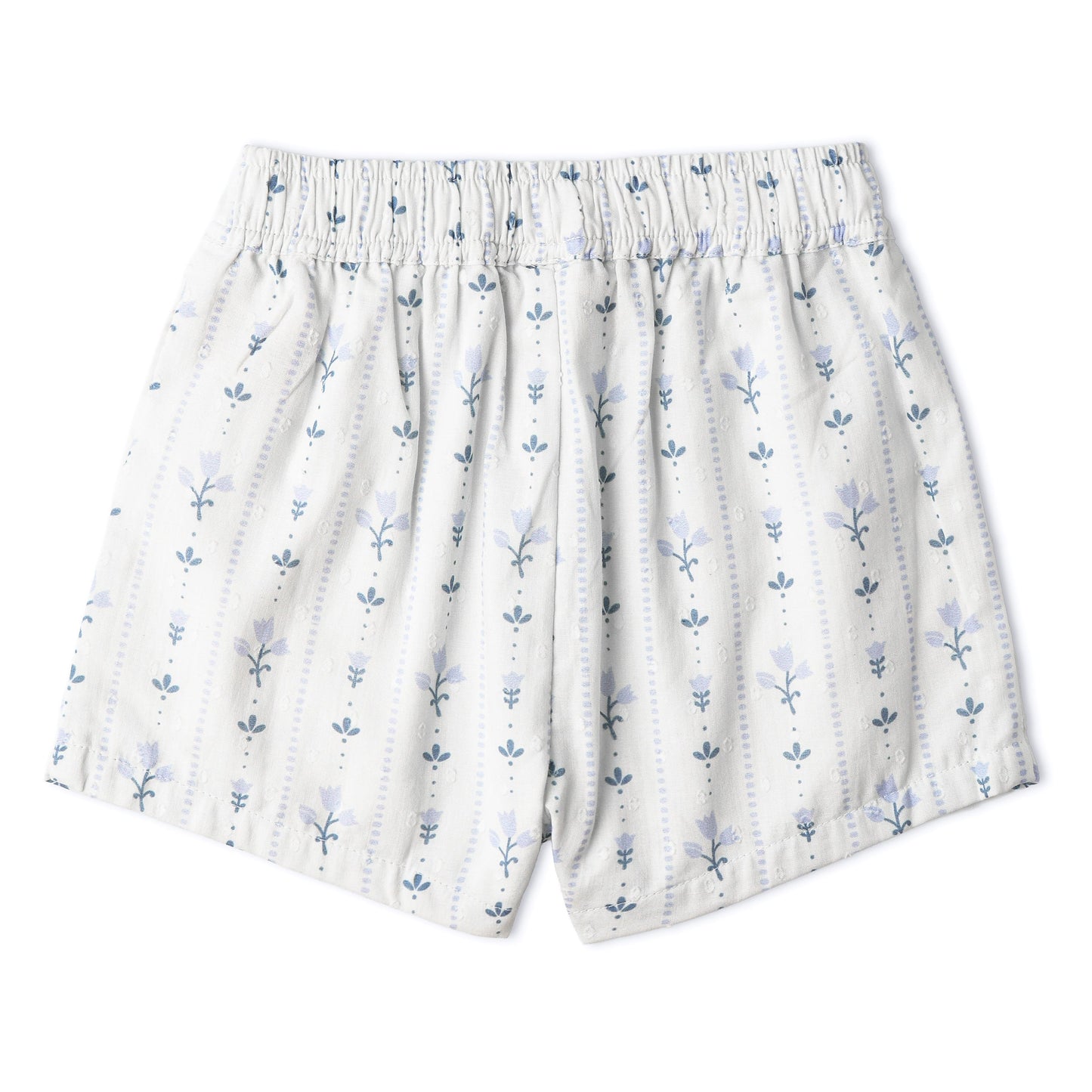 Organic Smocked Top & Shorts Set - Blue Vines