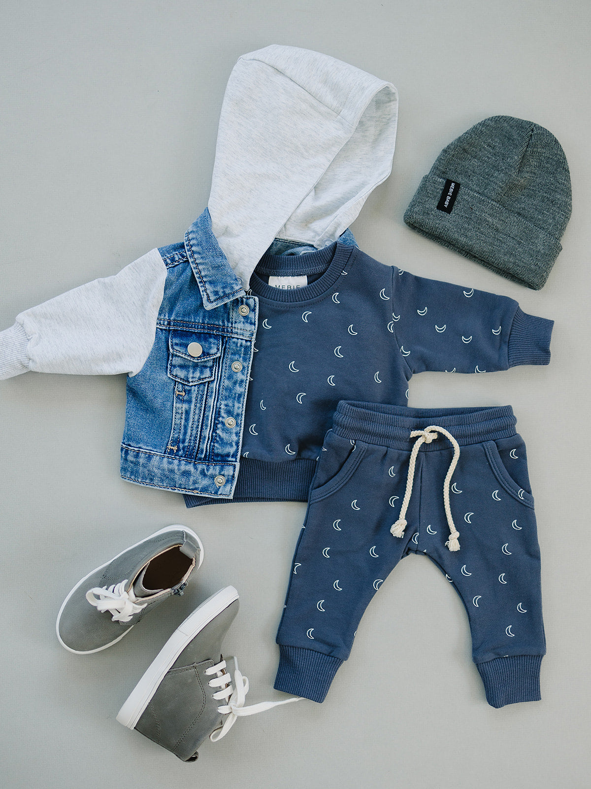 Mebie Baby Hooded Jean Jacket