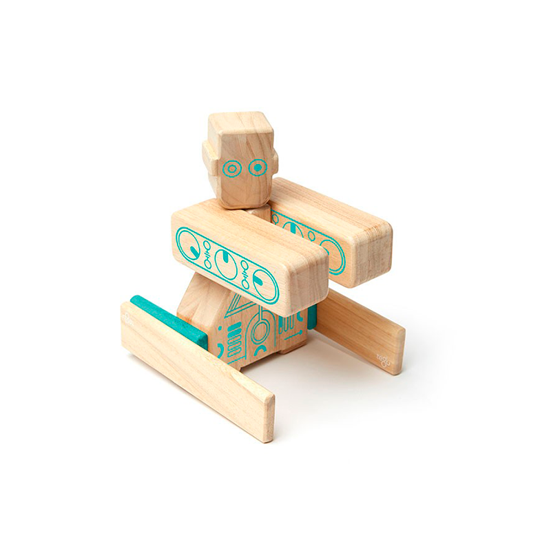 Magbot Magnetic Wooden Blocks Future Collection, 9 pieces