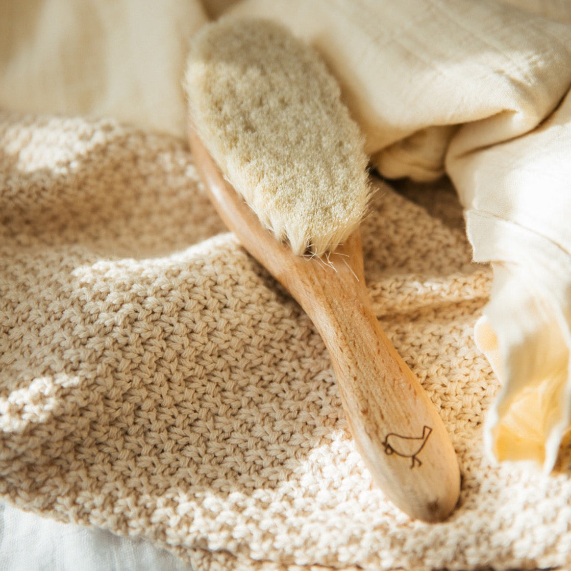 Knitted Blanket, Macadamia