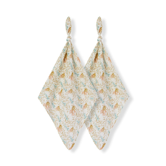 Under the Sea Organic Cotton Two-Piece Burp Cloth Set