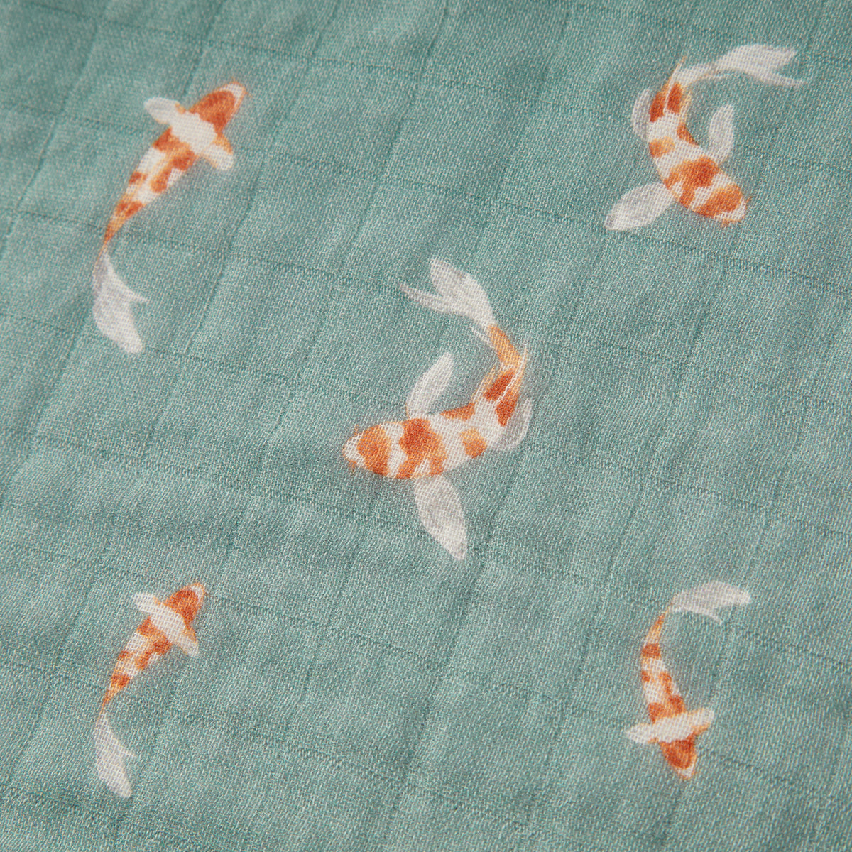 Swimming Koi Organic Cotton Two-Piece Burp Cloth Set