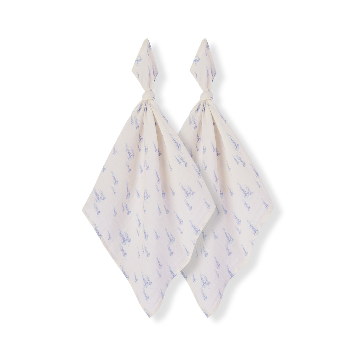 Sunset Jellyfish Organic Cotton Two-Piece Burp Cloth Set