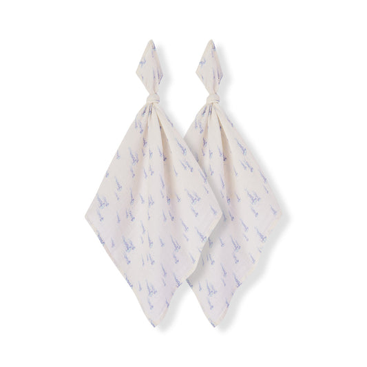 Sunset Jellyfish Organic Cotton Two-Piece Burp Cloth Set
