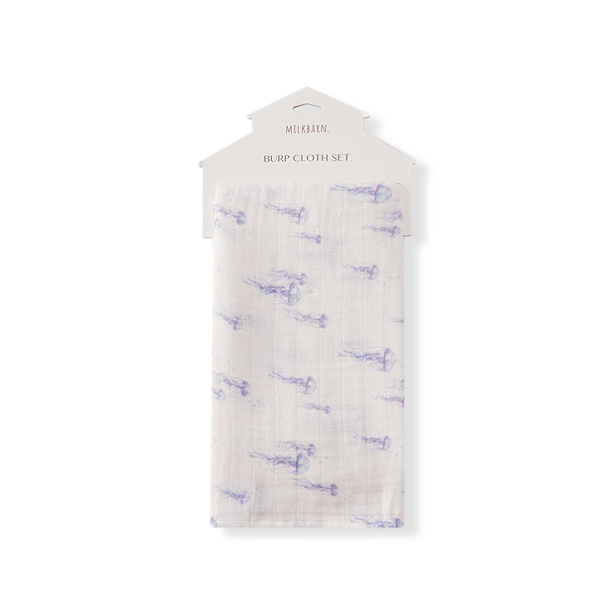Sunset Jellyfish Organic Cotton Two-Piece Burp Cloth Set