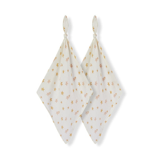 Starfish Dreams Bamboo Two-Piece Burp Cloth Set