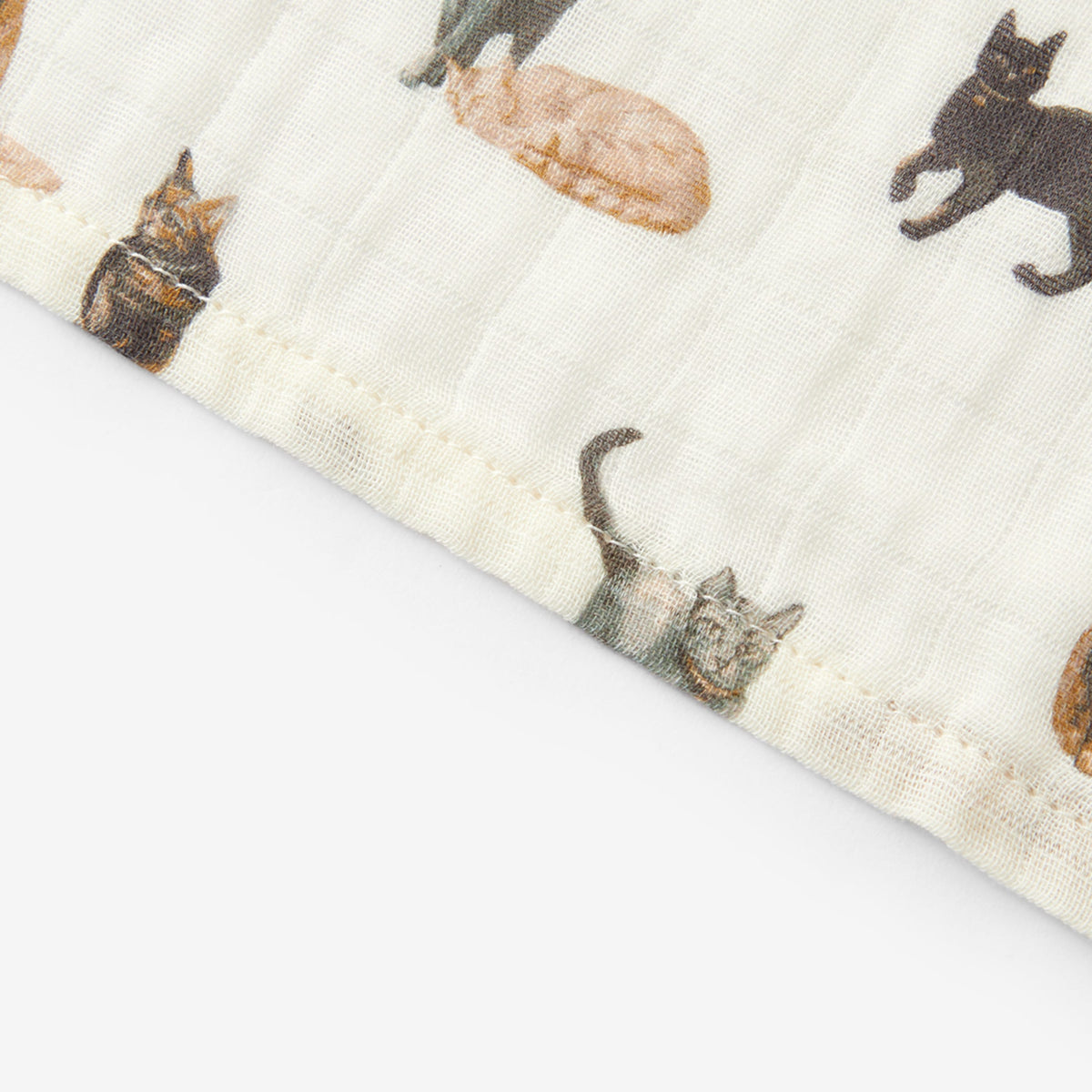 Cat Organic Cotton Two-Piece Burp Cloth Set